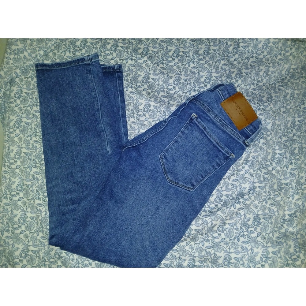 Lucky Brand Women's High Rise Zoe Straight Jeans Size 2 / 26 Ankle Blue Stretch